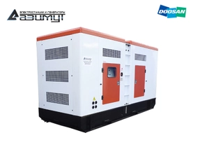 Дизель генератор 320 кВт Doosan в кожухе, дизельная электростанция ДГУ 320 кВт АД-320С-Т400-1РКМ15 ДГУ Дусан