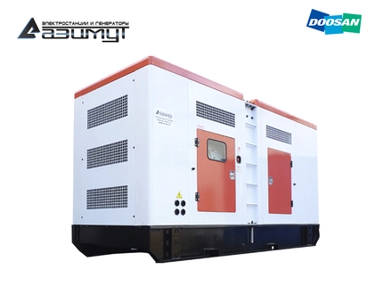 Дизель генератор 360 кВт Doosan в кожухе с автозапуском, дизельная электростанция ДЭС 360 кВт АД-360С-Т400-2РКМ15 ДГУ Дусан с АВР