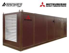 Дизель генератор АД-1000С-Т400-1РНМ8 Mitsubishi мощностью 1000 кВт в контейнере