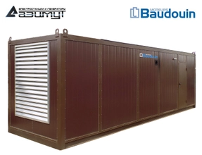 Дизель генератор АД-1100С-Т400-1РНМ9 Baudouin Moteurs мощностью 1100 кВт в контейнере