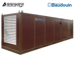 Дизель генератор АД-1100С-Т400-2РНМ9 Baudouin Moteurs мощностью 1100 кВт в контейнере с автозапуском (АВР)
