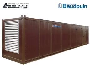 Дизель генератор АД-1500С-Т400-1РНМ9 Baudouin Moteurs мощностью 1500 кВт в контейнере