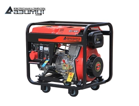 Однофазный дизельный электрогенератор 5.5 кВт с ручным запуском АДП-5.5-230-В