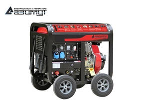 Трехфазный дизельный электрогенератор 6 кВт с ручным запуском АДП-6-Т400-В