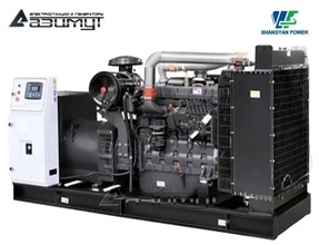 Дизельный генератор АД-300С-Т400-2РМ160 Shangyan мощностью 300 кВт открытого исполнения с автозапуском (АВР)