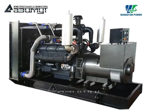 Дизельный генератор АД-350С-Т400-1РМ16 Shangyan мощностью 350 кВт открытого исполнения