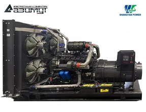 Дизельный генератор АД-720С-Т400-1РМ16 Shangyan мощностью 720 кВт открытого исполнения