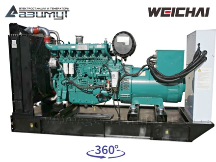 Дизельный генератор 300кВт Weichai АД300-Т400-1Р