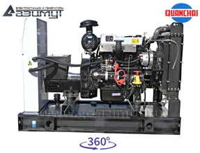 Трехфазный дизельный генератор 10 кВт (380 В) серии «Проф» Quanchai <br>АД-10С-Т400-1РM5 (1500 об/мин)